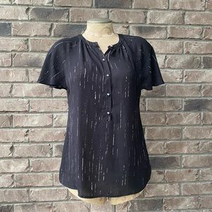 Apt 9 Short Sleeve Blouse with Buttons